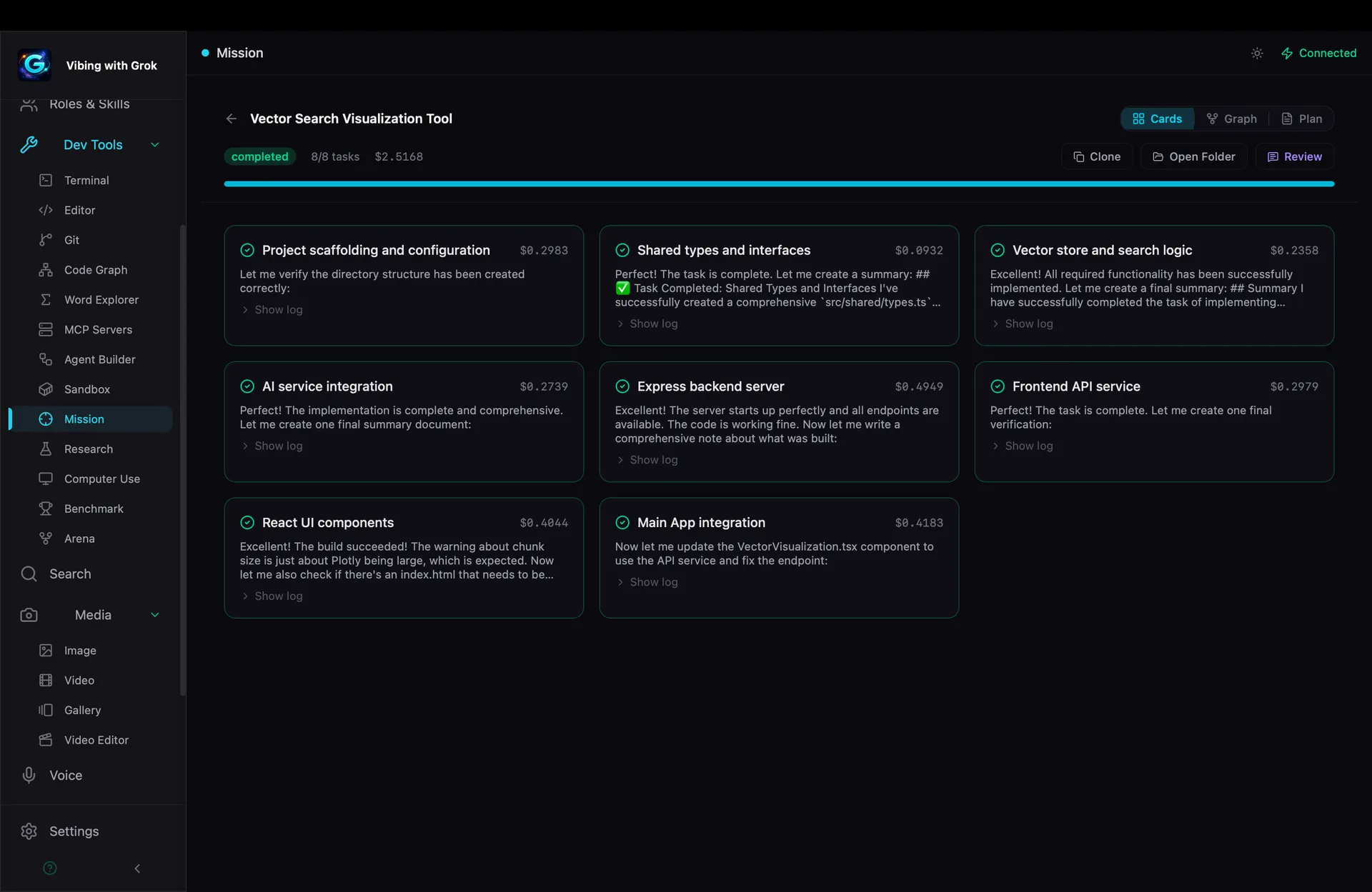 Mission Control — visual DAG workflow editor for chaining AI agent tasks